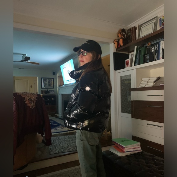 NOIZE Shiny Black Puffer Jacket - Picture 3 of 14